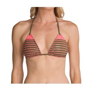Sperry‎ Top-Sider Bikini Top Size XS Womens Triangle Front Lines Army